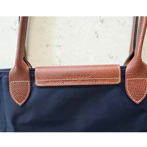 Longchamp Large Le Pliage Nylon Shoulder Tote in Navy - Picture 8 of 16